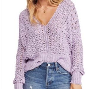 Free People Best Of You Lavender Sweater SizeM NWT